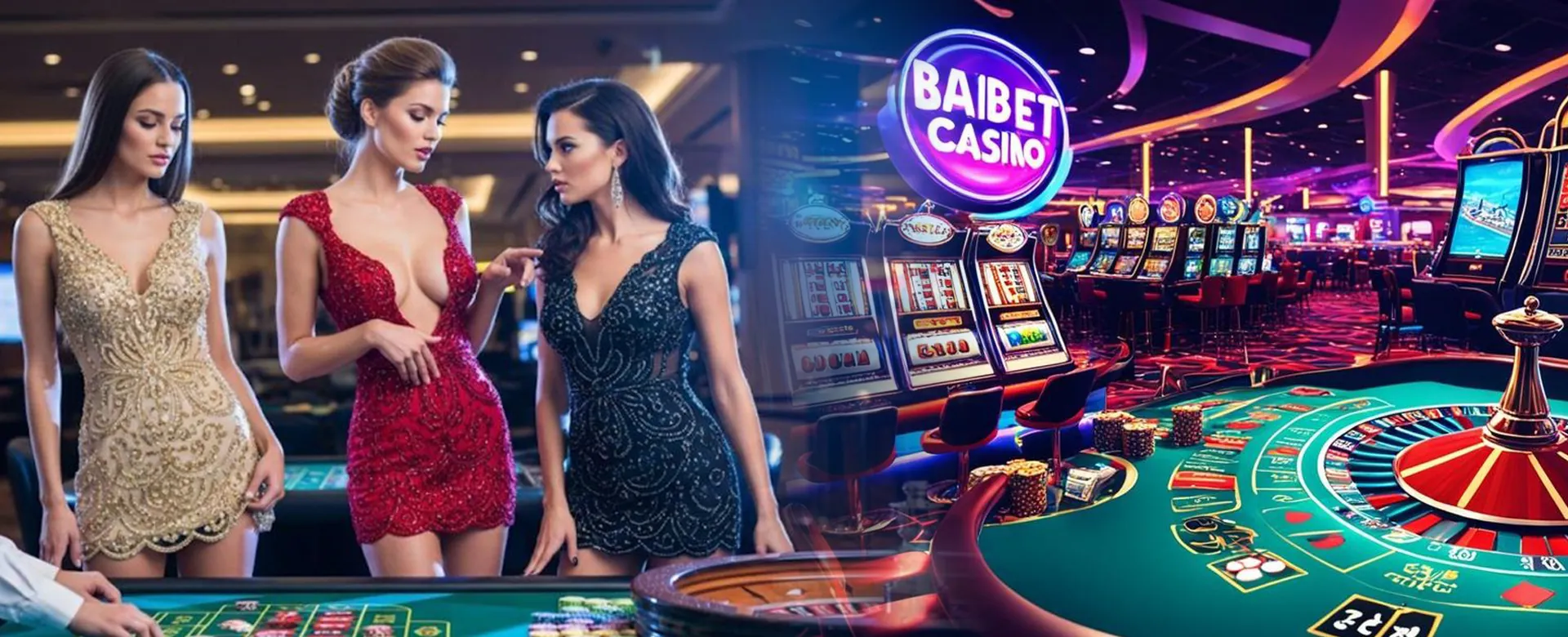 Dynamic 8k8 Slot Casino background with vibrant slot machines and gaming elements.